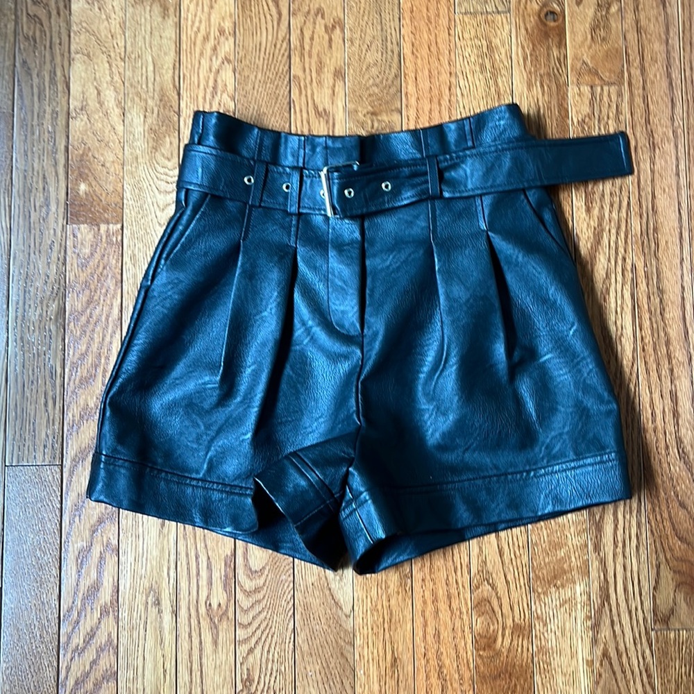 TopShop Faux Leather Shorts